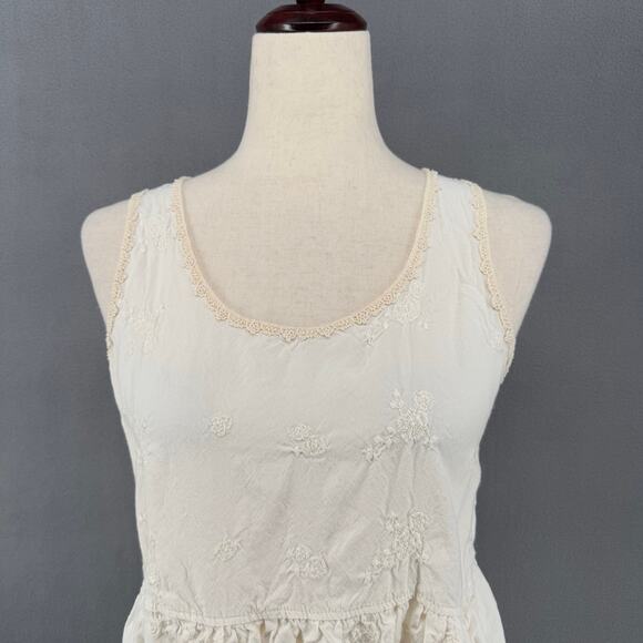 Rose Marie Designs Tunic Mini Dress Small White Embroidered Lace Cottagecore - Picture 5 of 15